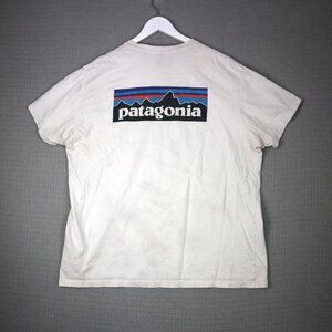 Patagonia Logo Tee Heavily Distressed Tee Mens XL